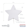 Aplique de madera para habitación infantil | Estrella - blanco