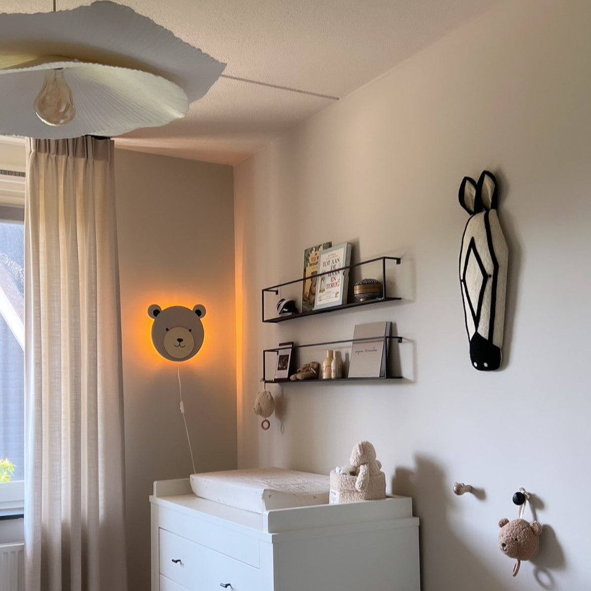 Wooden wall lamp children's room | Teddy - natural