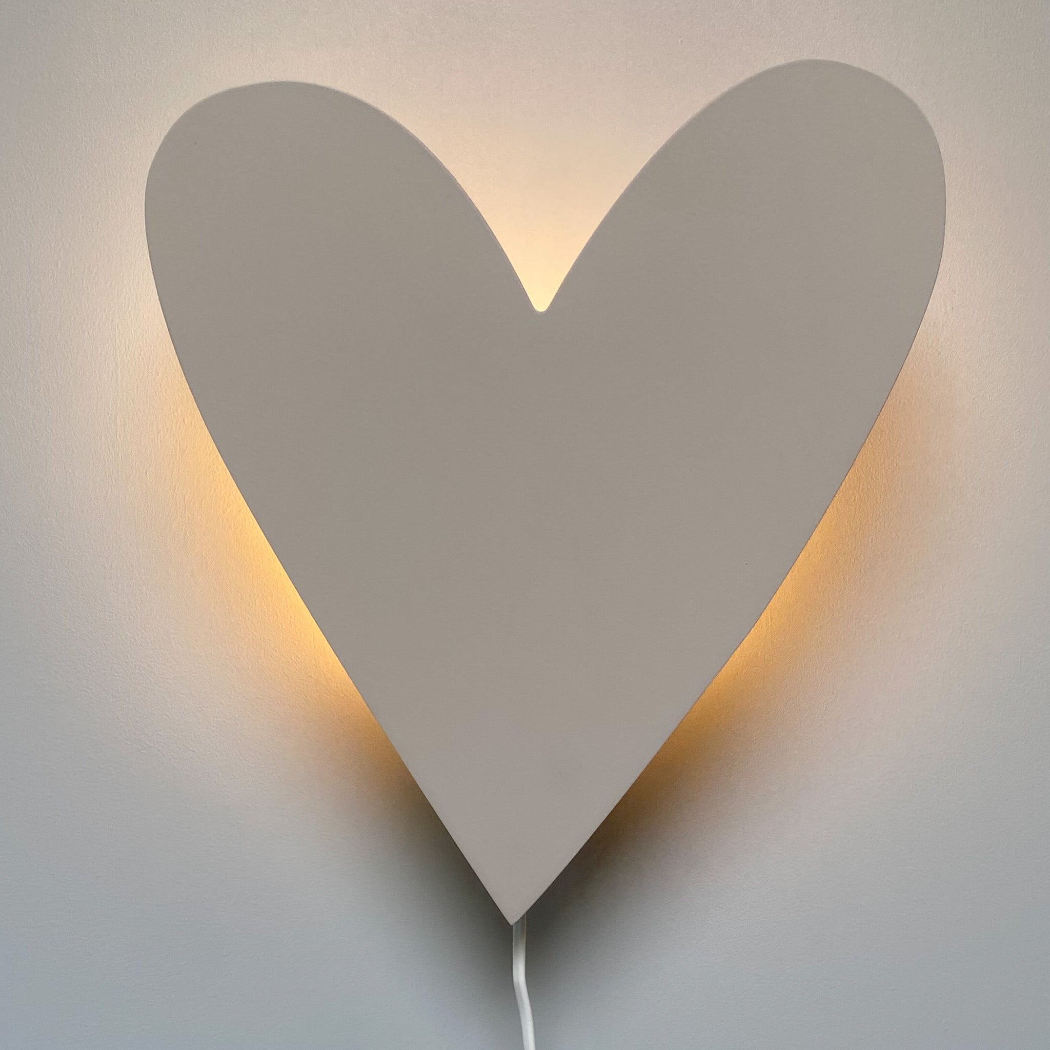 Wooden wall lamp children's room | Heart - beige