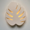 Wooden wall lamp children's room | Monstera leaf - beige