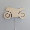 Aplique de madera para habitación infantil | Motocicleta