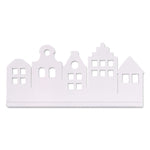 XL wooden wall shelf | Canal houses - white