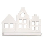 Wooden wall shelf | Canal houses - white