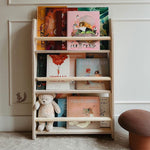 Montessori children's room bookshelf | 3 shelves - natural