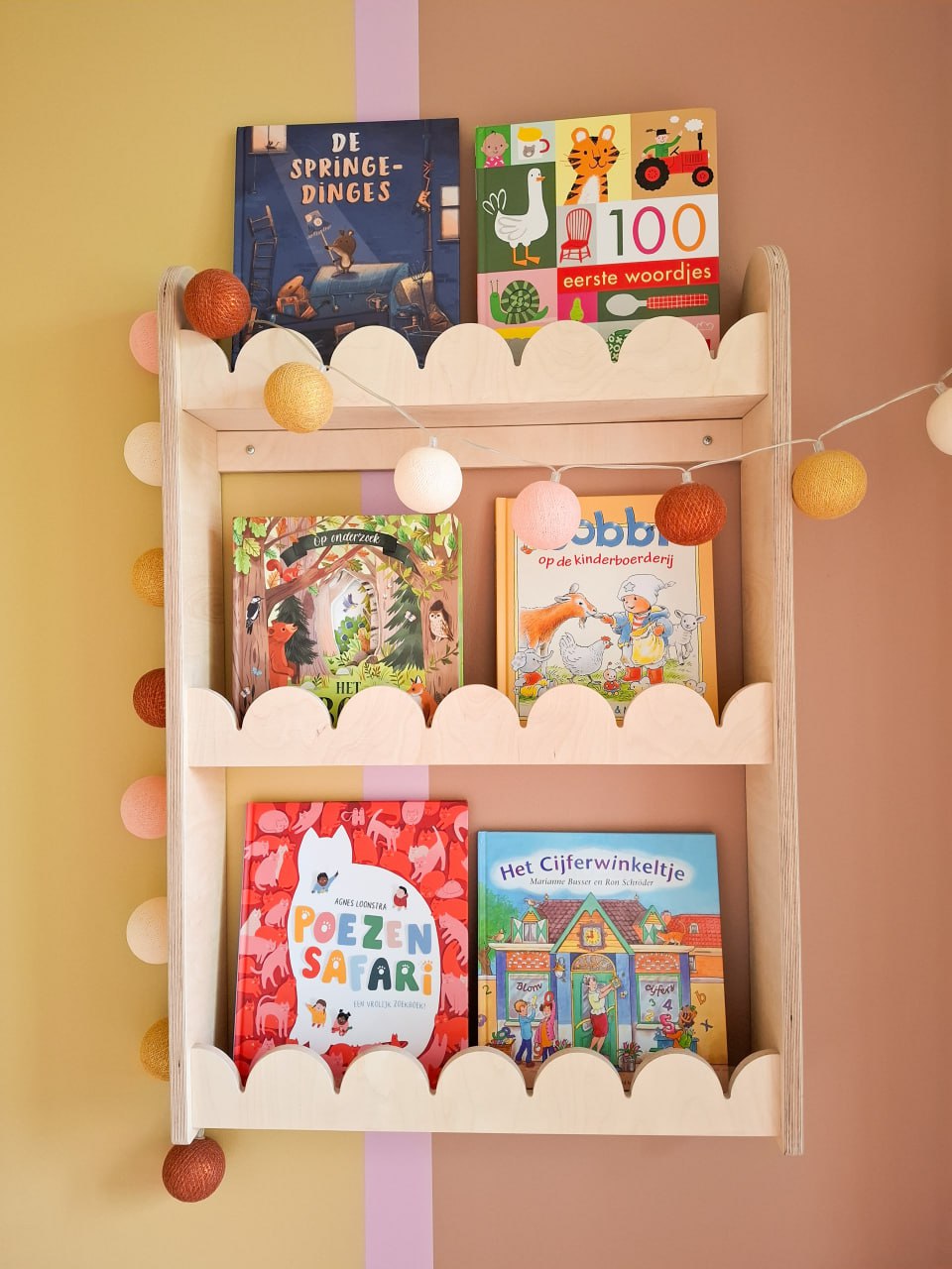 Bubble Montessori bookshelf children's room | 3 shelves - natural