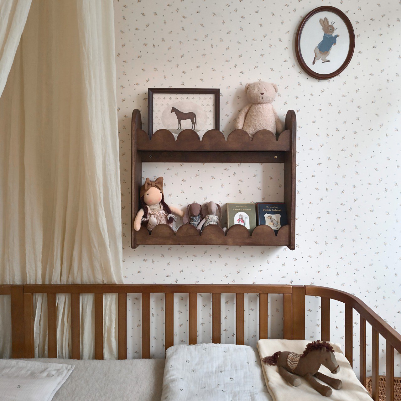 Bubble Montessori bookshelf children's room  | 2 shelves - natural