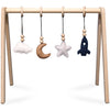 Load image into Gallery viewer, Wooden baby gym, with space hangers - toddie.com