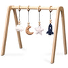 Baby gym hangers, space - felt and wooden beads - toddie.com