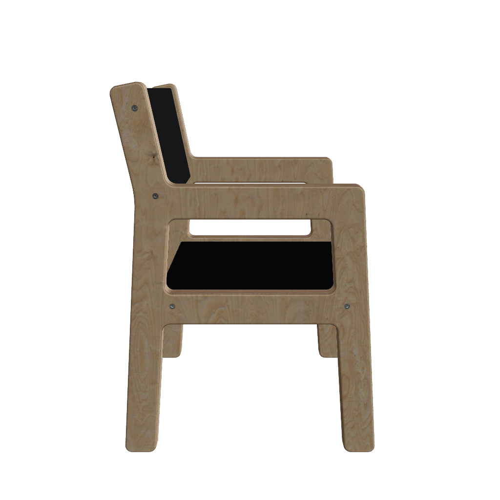 Krzesełko drewniane dla dzieci 1-3 lata | Czarny