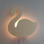 Wooden wall lamp children's room | Swan - natural