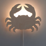 Wooden wall lamp children's room | Crab - natural