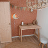 Załaduj obraz do przeglądarki galerii, Wooden children’s room wall lamp | Moon - gold - toddie.com