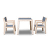 Załaduj obraz do przeglądarki galerii, Little wooden children’s furniture set, 1-3 years | Denim Drift (blue/grey) | table + 2 chairs - toddie.com