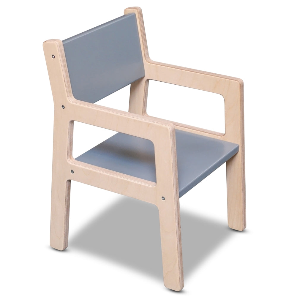 Little wooden children’s furniture set, 1-3 years | Denim Drift (blue/grey) | table + 2 chairs - toddie.com