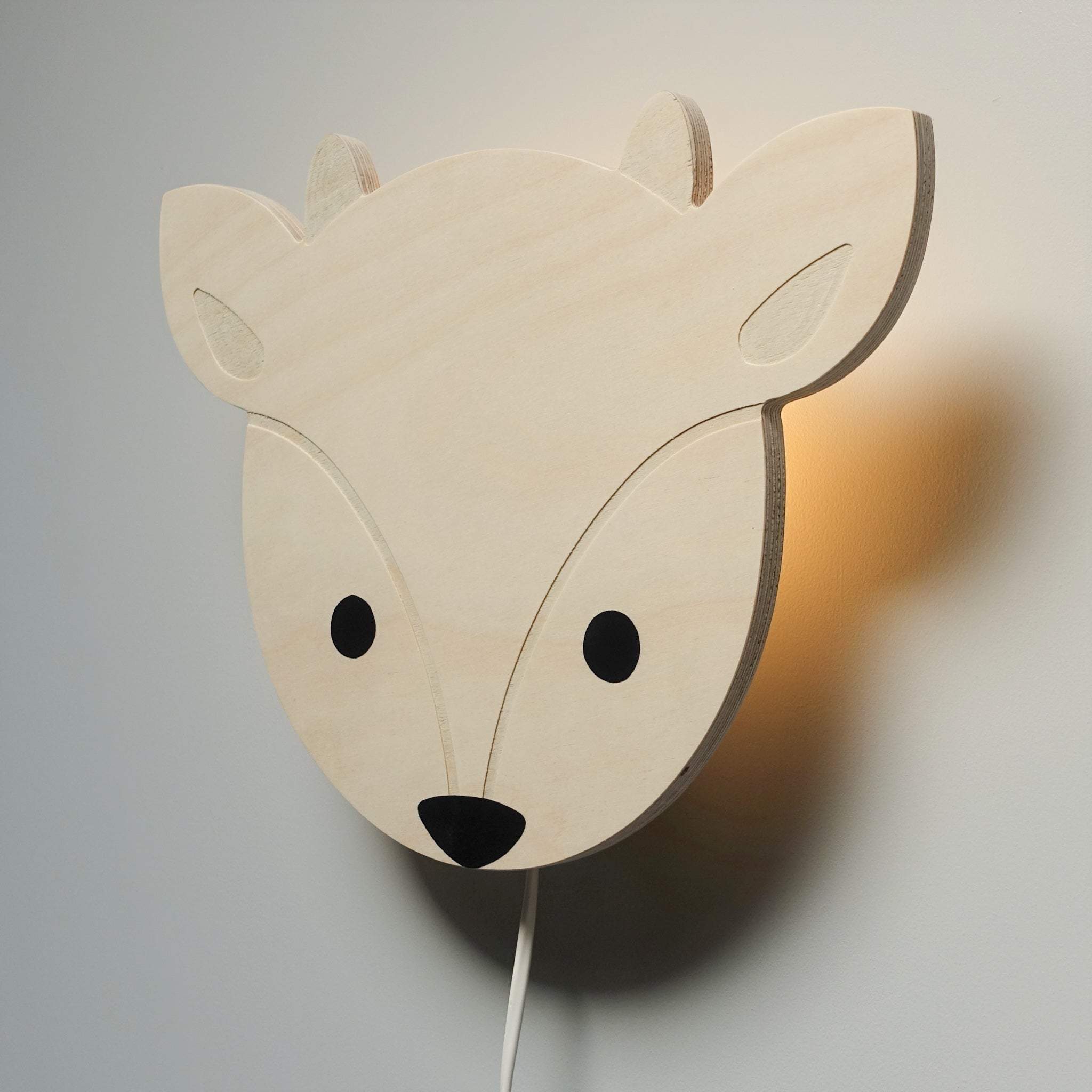 Wooden children’s room wall lamp | Little deer - toddie.com