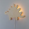 Wooden children’s room wall lamp | Stegosaurus - plywood - toddie.com