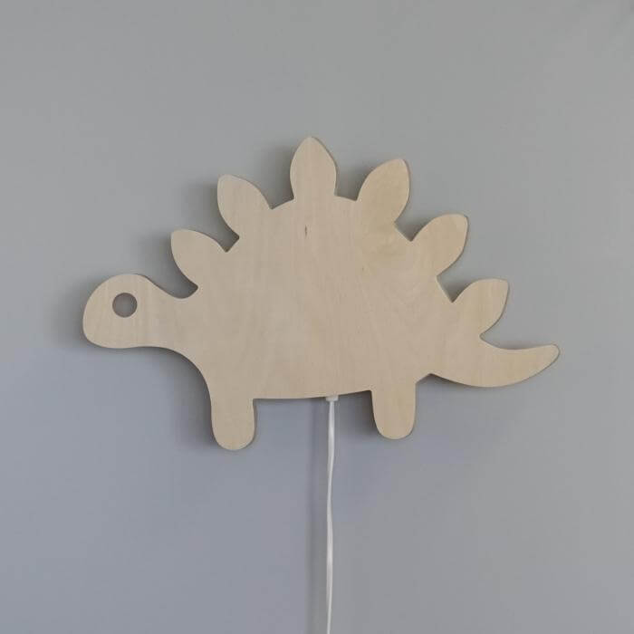Wooden children’s room wall lamp | Stegosaurus - plywood - toddie.com