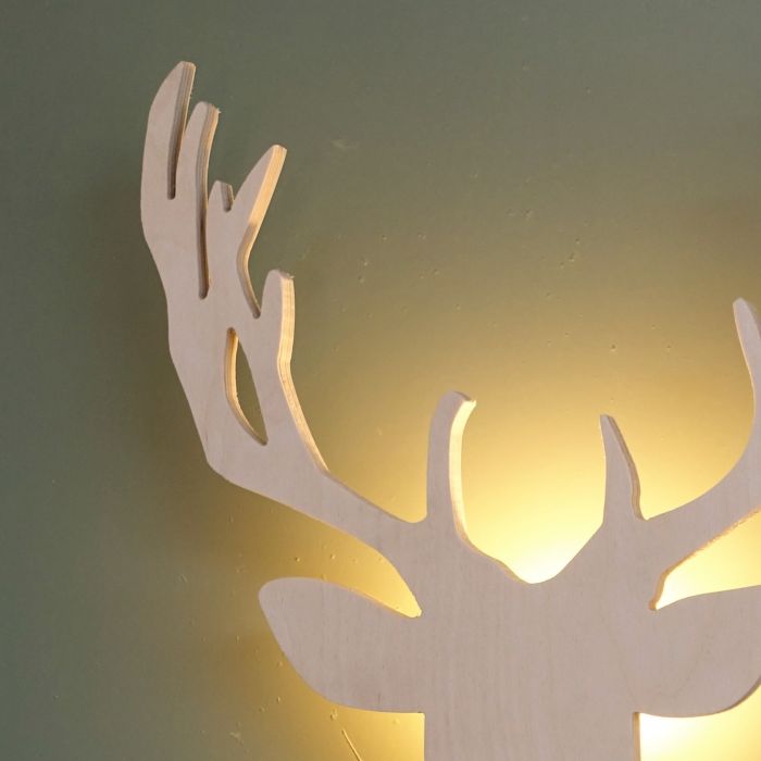 Wooden children’s room wall lamp | Deer - toddie.com