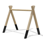 Wooden baby gym | Solid wooden play arch tipi shape (without hangers) - black