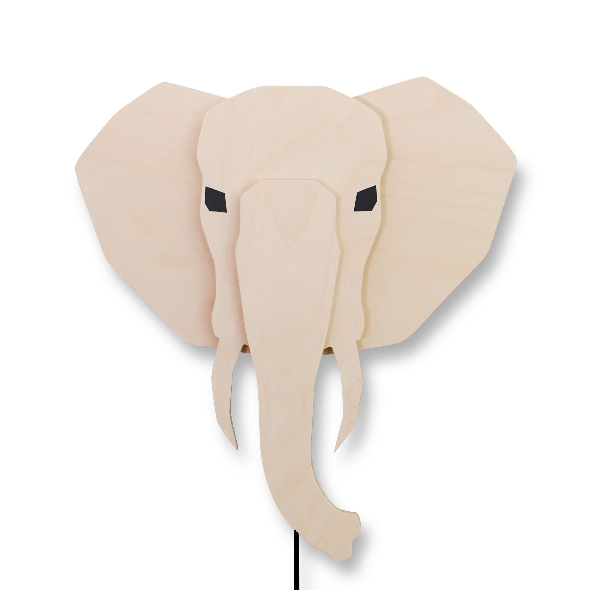 Wooden children’s room wall lamp | Elephant 3D, plywood - toddie.com