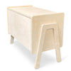 Montessori storage box children's room | Wooden book box with flap - natural