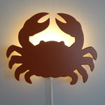 Wooden wall lamp children's room | Crab - Brick red