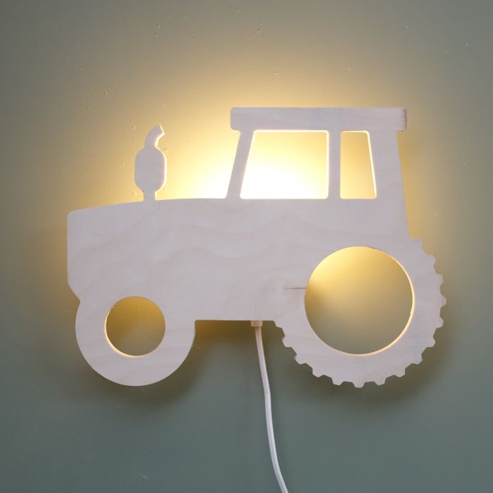 Wooden children’s room wall lamp | Tractor - toddie.com