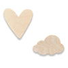 Load image into Gallery viewer, Wooden wall hooks children&#39;s room | Cloud and heart - natural