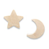 Load image into Gallery viewer, Wooden wall hooks children&#39;s room | Star and moon - natural