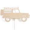 Wooden children’s room wall lamp | 4x4 Jeep - toddie.com