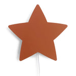 Wooden wall lamp children's room | Star - Brick red
