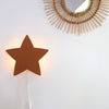 Load image into Gallery viewer, Wooden children’s room wall lamp | Star - brick red - toddie.com