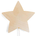 Wooden wall lamp children's room | Star - natural
