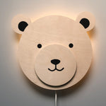 Wooden wall lamp children's room | Teddy - natural
