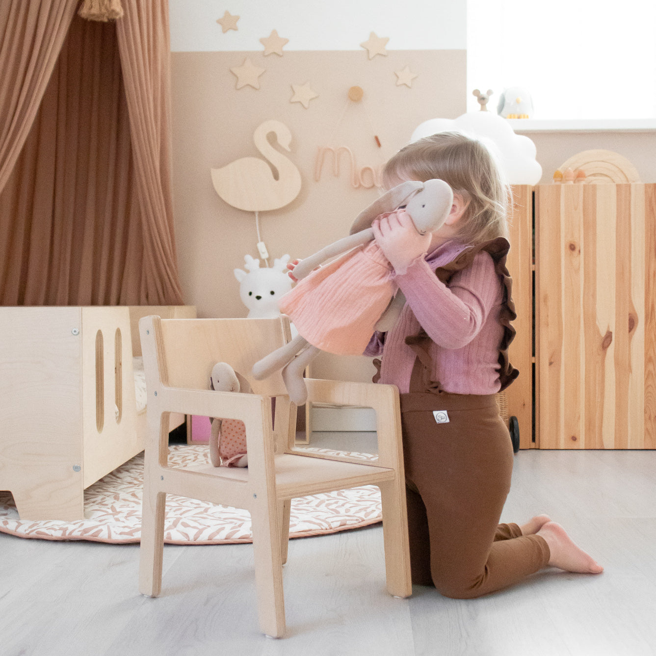 Wooden children’s chair, 1-3 years | Natural - toddie.com