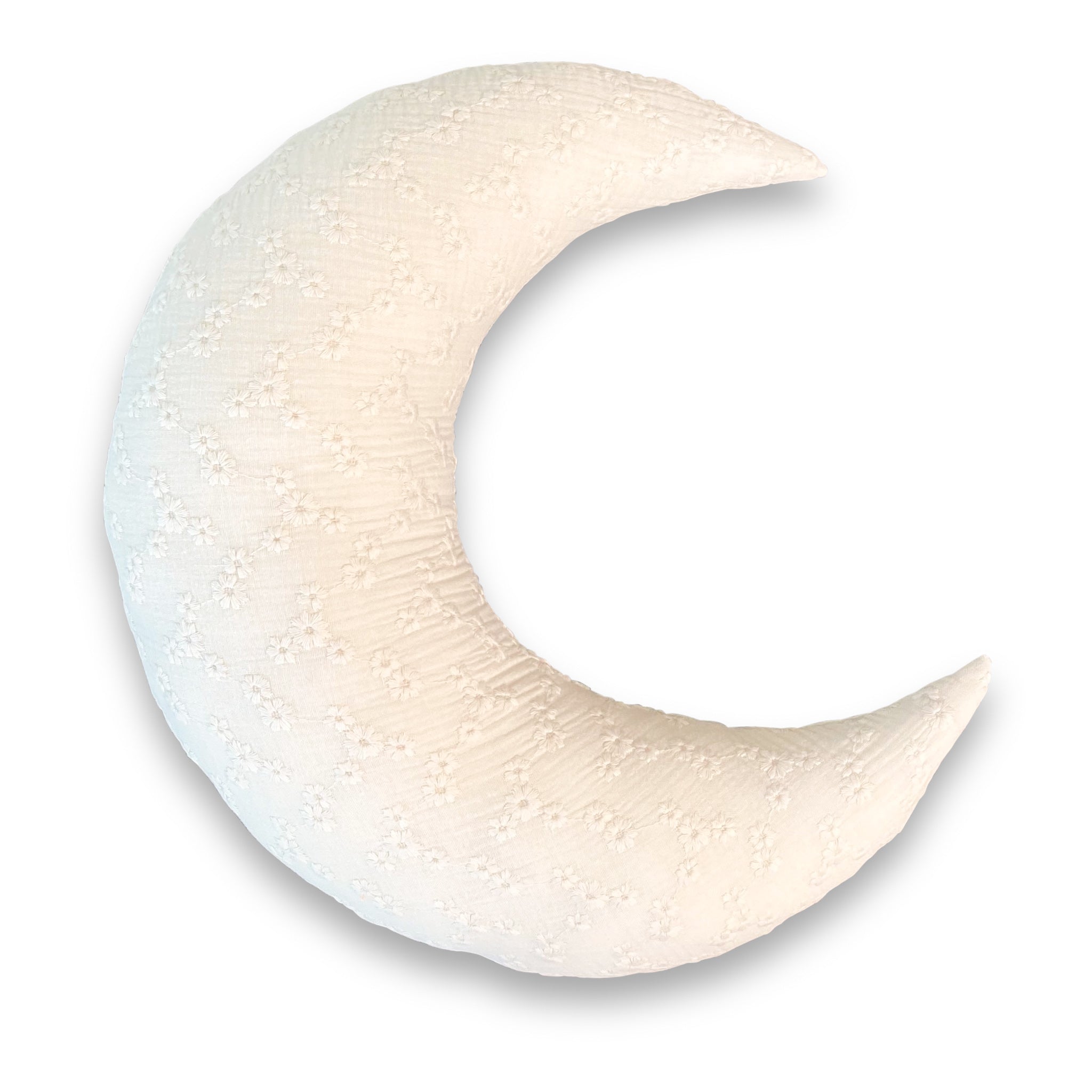 Children’s room decorative cushion | Moon - muslin embroidery - toddie.com