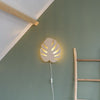 Załaduj obraz do przeglądarki galerii, Wooden children’s room wall lamp | Monstera leaf - toddie.com