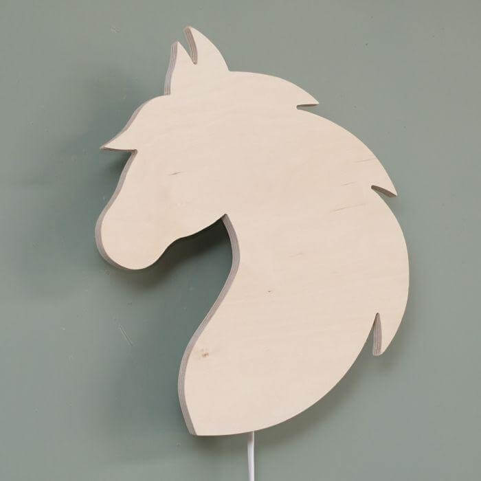 Wooden children’s room wall lamp | Horse - plywood - toddie.com