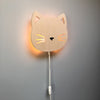 Wooden children’s room wall lamp | Cat - toddie.com