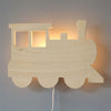 Wooden children’s room wall lamp | Train - Locomotive - toddie.com