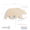 Wooden children’s room wall lamp | Bear, plywood - toddie.com