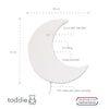 Wooden children’s room wall lamp | Moon - white - toddie.com