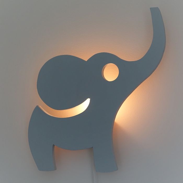 Wooden children’s room wall lamp | Elephant - toddie.com