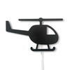 Wooden children’s room wall lamp | Helicopter, black - toddie.com
