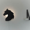 Załaduj obraz do przeglądarki galerii, Wooden children’s room wall lamp | Horse - Black - toddie.com