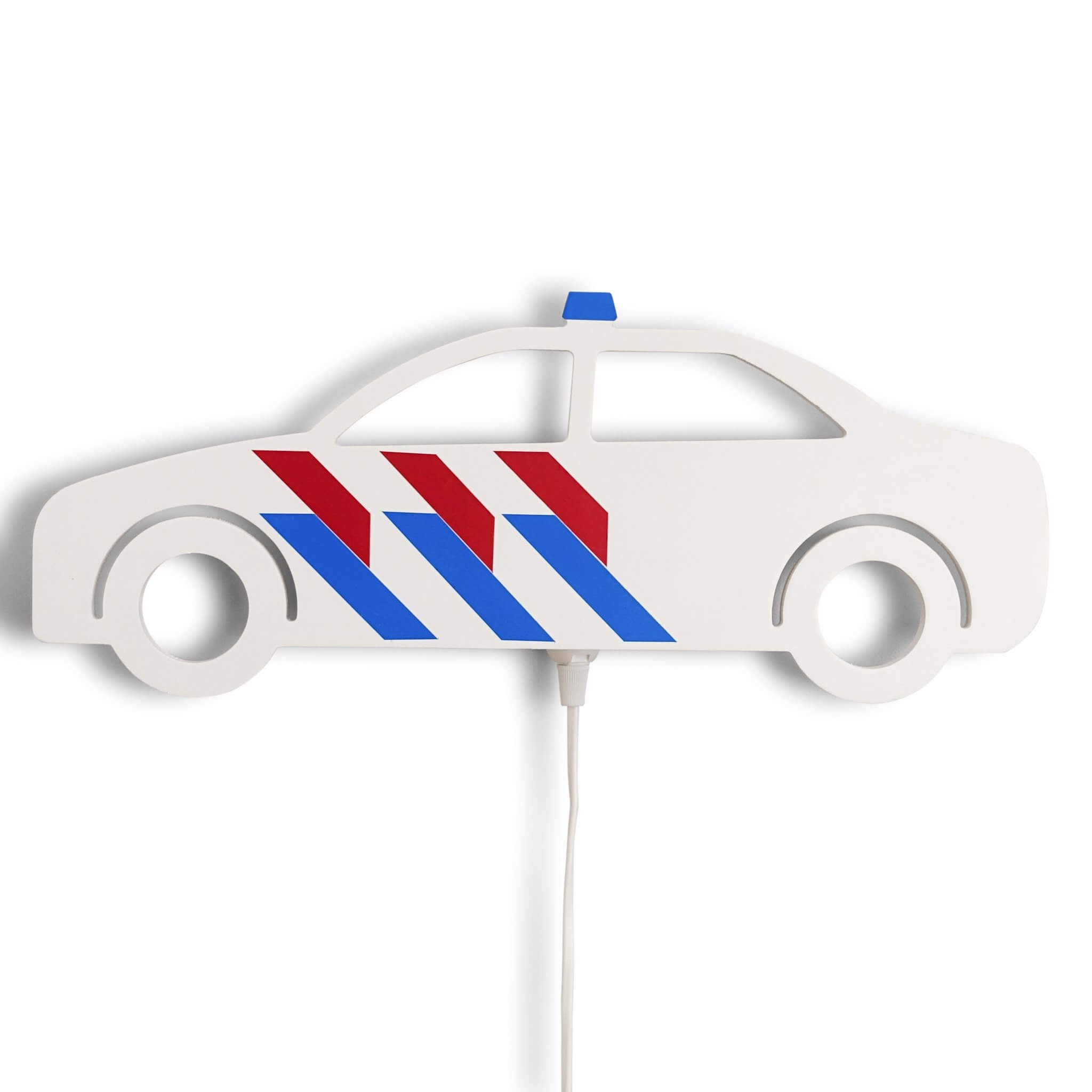 Wooden children’s room wall lamp | Police car - toddie.com
