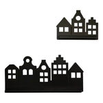 Mensole da parete in legno nere, Set da 2 pezzi | Case lungo il canale