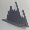 Load image into Gallery viewer, Grey, wooden children’s room mountain wall shelf | Mountie - toddie.com