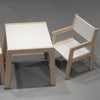 Little wooden children’s furniture set, 1-3 years | White | table + 2 chairs - toddie.com