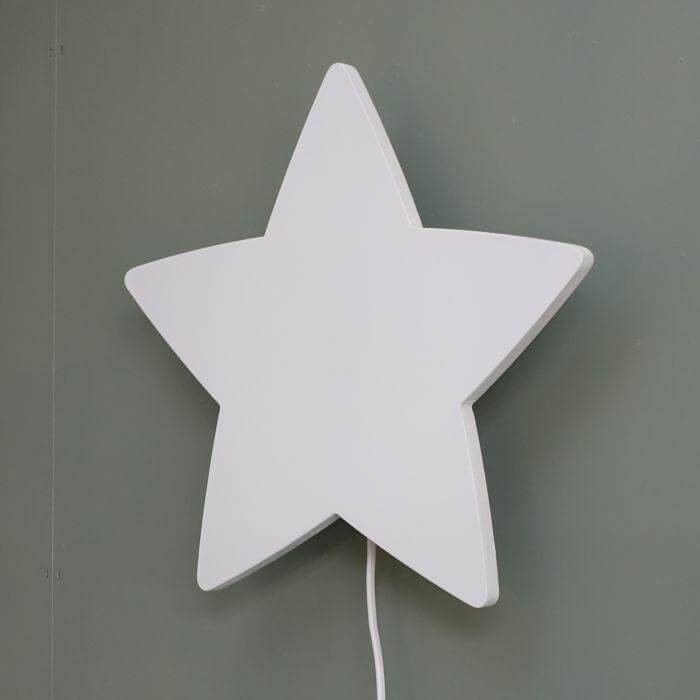Wooden children’s room wall lamp | Star - white - toddie.com